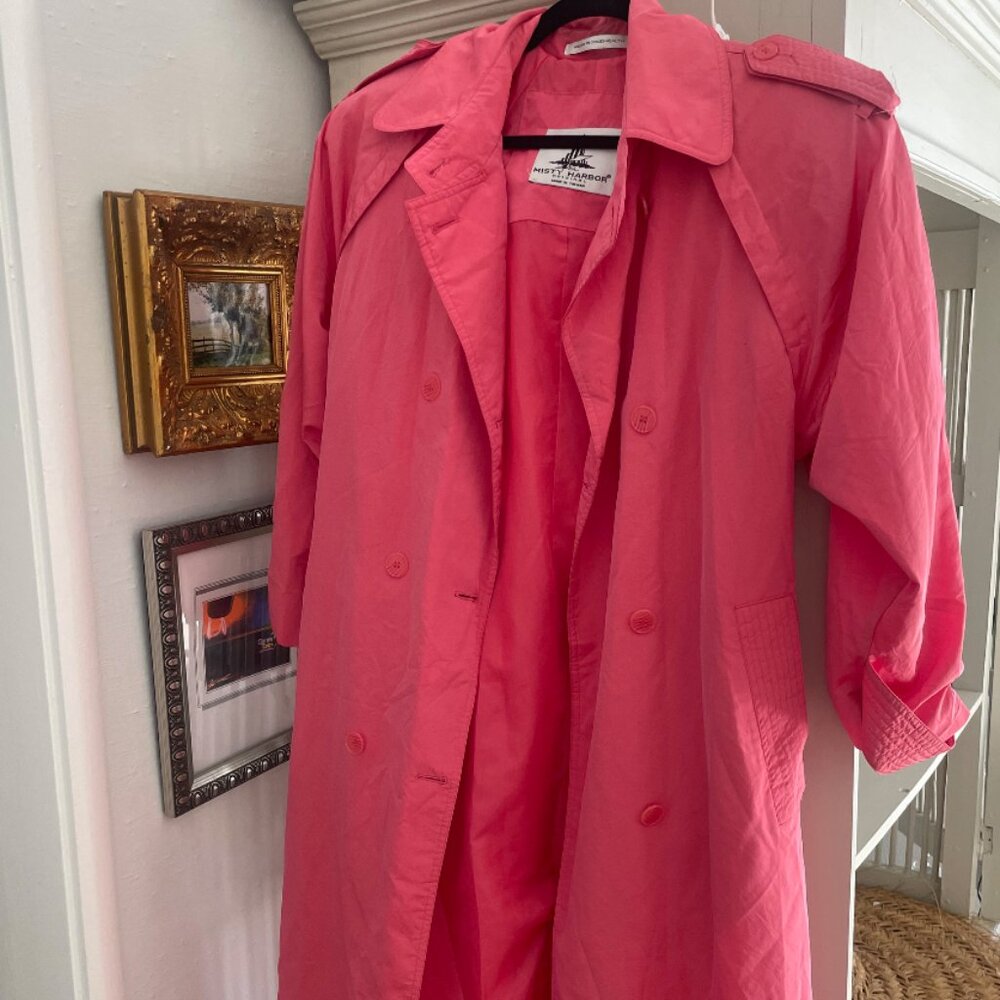 Vintage Hot Pink Trench